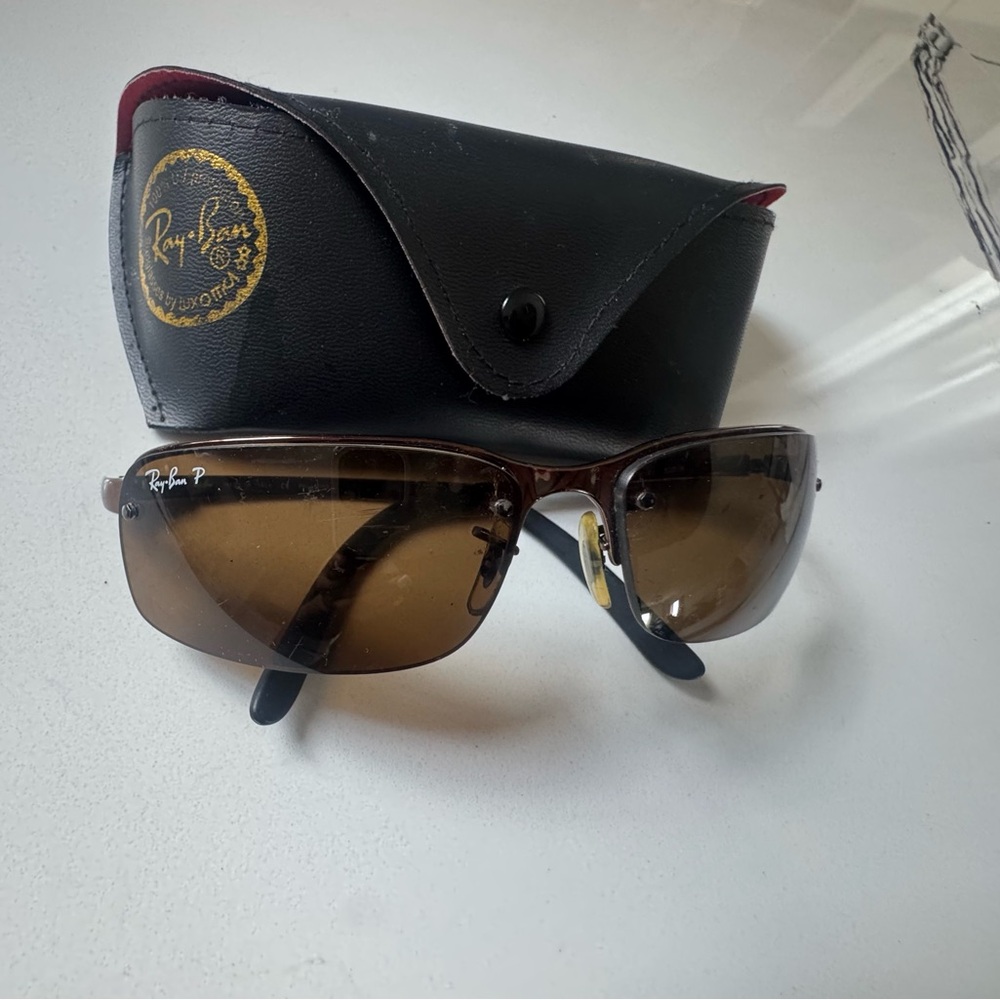 Men's Brown Gradient Lens Sunglasses with Black Case